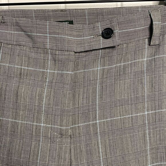 J. Crew Factory Plaid Trouser Pants Grey Baby Blue and black Favorite Fit - Picture 5 of 12